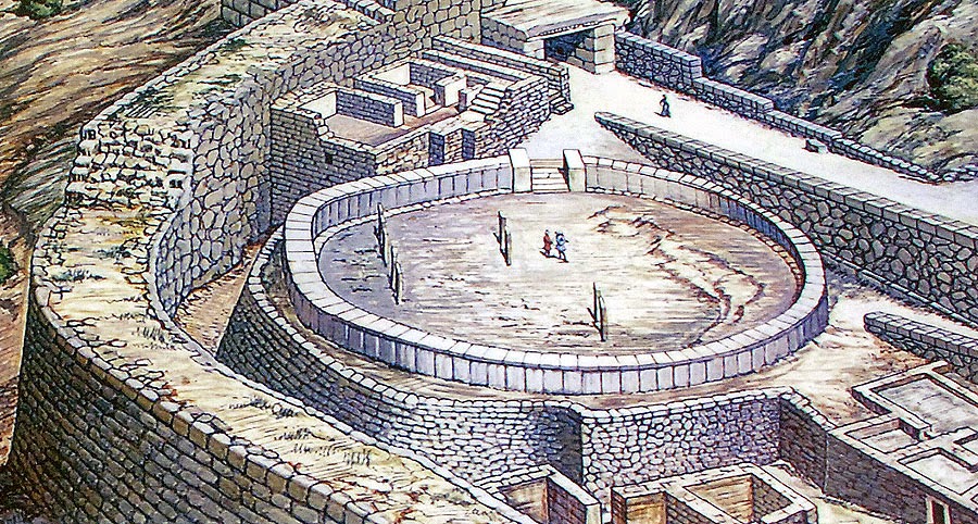 reconstruction of GCA around 1250 bce by Professor Wace